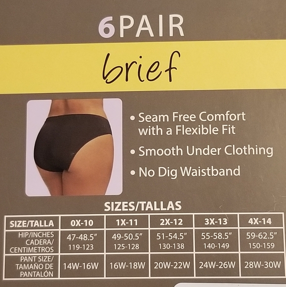 NEW 6 Pack Women's Seamless Brief Panties - Picture 5 of 11